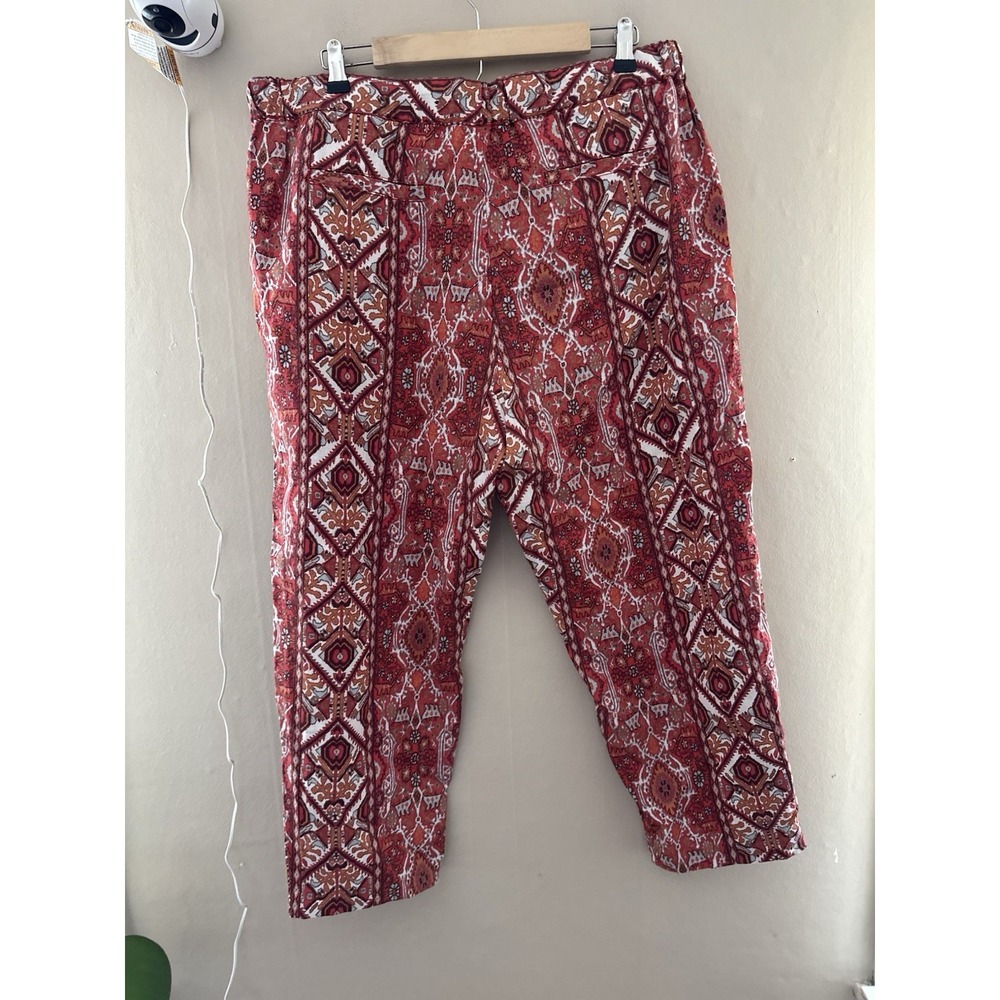 Rachael Zoe Womens 100% Linen Cropped Pants Size XL Lightweight Beachy‎ Boho - Picture 3 of 10